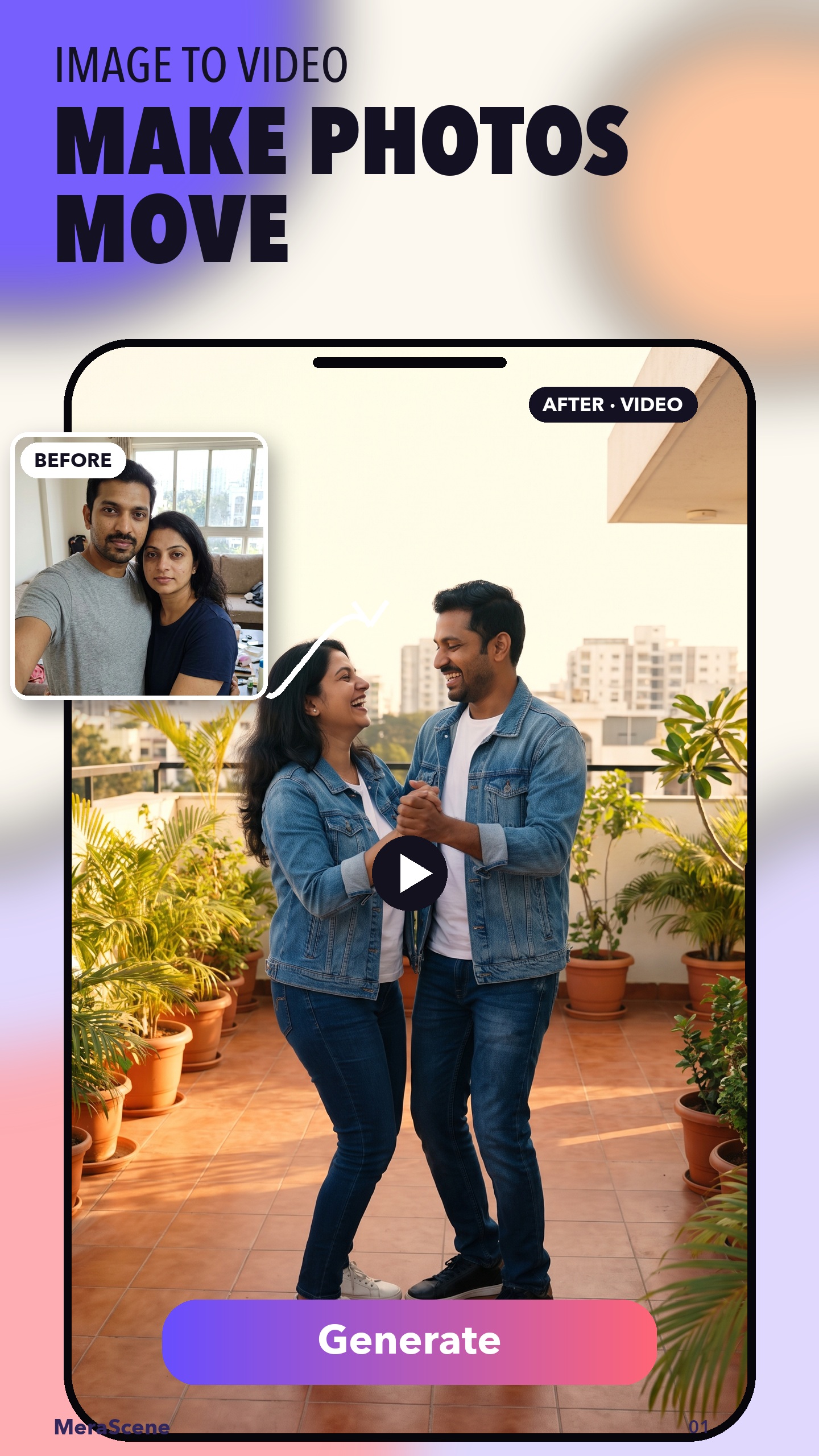 MeraScene image to video preview
